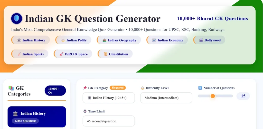GK Question Generator in 2026 1 GK Question Generator